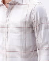 Beige Dobby Checks ShirtUnited By Hope