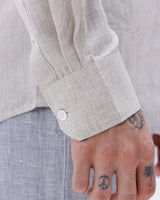 Beige Full Sleeve Linen ShirtUnited By Hope