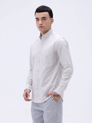 Beige Oxford Plain ShirtUnited By Hope