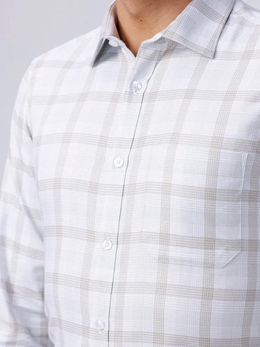 Beige and Green Checks Twill ShirtUnited By Hope
