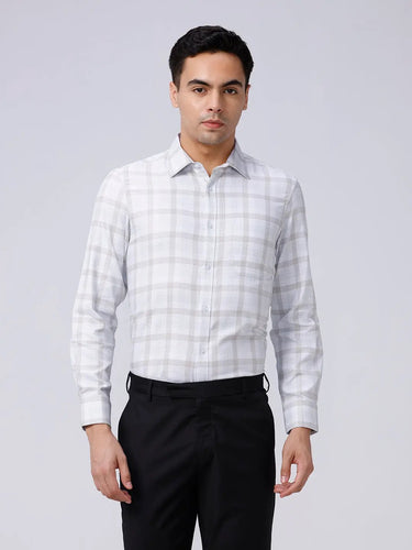 Beige and Green Checks Twill ShirtUnited By Hope