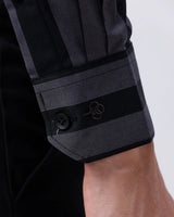 Black and Grey Stripes Dobby Button Down ShirtUnited By Hope