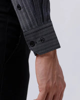 Black and Grey Stripes Dobby ShirtUnited By Hope