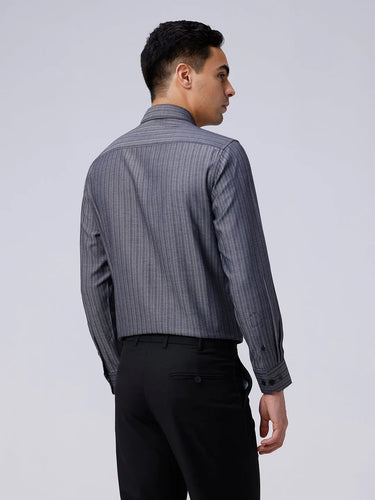 Black and Grey Stripes Dobby ShirtUnited By Hope