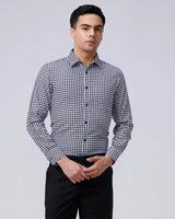Black and White Checks Dobby ShirtUnited By Hope