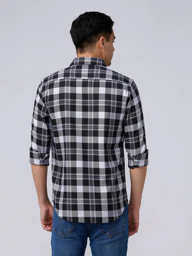 Black and White Checks Twill ShirtUnited By Hope