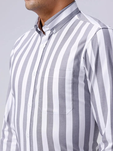 Black and White Stripes Dobby ShirtUnited By Hope