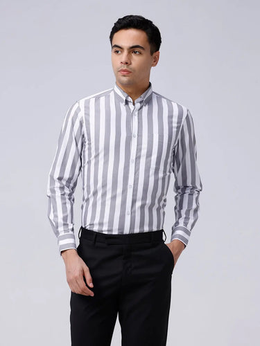 Black and White Stripes Dobby ShirtUnited By Hope