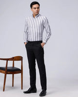 Black and White Stripes Dobby ShirtUnited By Hope