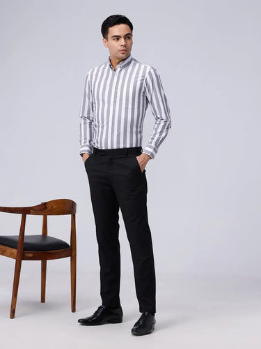 Black and White Stripes Dobby ShirtUnited By Hope