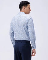 Blue Cotton Melange Printed ShirtUnited By Hope
