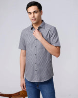 Blue Dobby Prints ShirtUnited By Hope