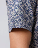 Blue Dobby Prints ShirtUnited By Hope