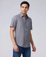 Blue Dobby Prints ShirtUnited By Hope