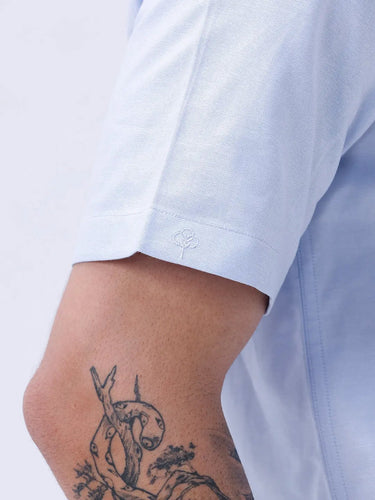 Blue Oxford Plain Short Sleeve ShirtUnited By Hope