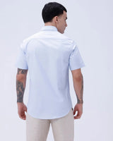 Blue Oxford Plain Short Sleeve ShirtUnited By Hope
