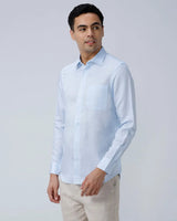 Blue Tencel Plain ShirtUnited By Hope
