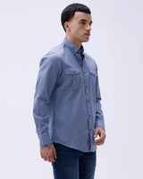 Blue Waffle Dobby Plain ShirtUnited By Hope