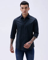 Blue and Black Structured Dobby ShirtUnited By Hope