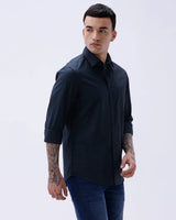 Blue and Black Structured Dobby ShirtUnited By Hope
