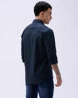 Blue and Black Structured Dobby ShirtUnited By Hope