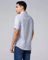 Blue and Grey Printed Dobby ShirtUnited By Hope