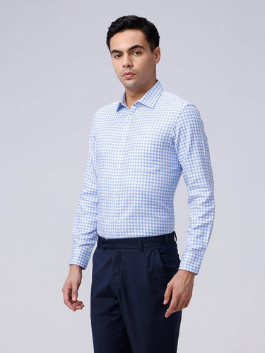 Blue and White Checks Dobby ShirtUnited By Hope