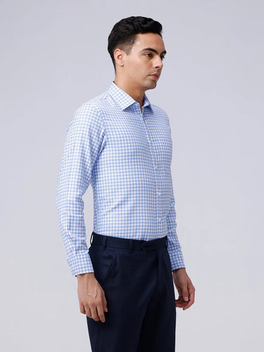 Blue and White Checks Dobby ShirtUnited By Hope