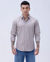 Brown Checks Dobby ShirtUnited By Hope