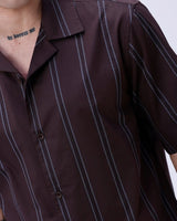 Brown Dobby Stripes ShirtUnited By Hope