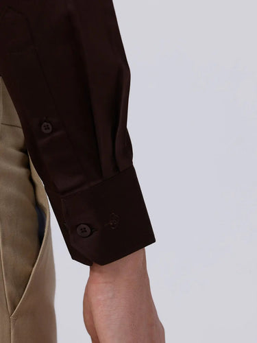 Brown Satin Plain ShirtUnited By Hope