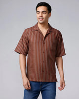 Brown Twill Stripes ShirtUnited By Hope