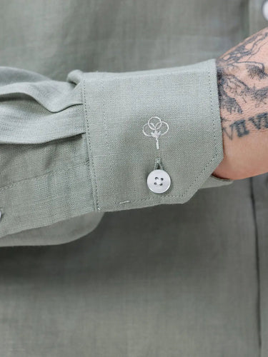 Green Full Sleeve Linen ShirtUnited By Hope