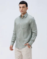 Green Full Sleeve Linen ShirtUnited By Hope