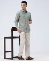 Green Full Sleeve Linen ShirtUnited By Hope