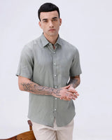 Green Short Sleeve Linen ShirtUnited By Hope