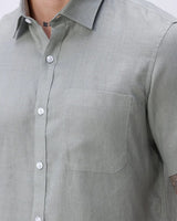 Green Short Sleeve Linen ShirtUnited By Hope