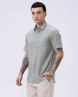 Green Short Sleeve Linen ShirtUnited By Hope