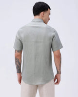 Green Short Sleeve Linen ShirtUnited By Hope