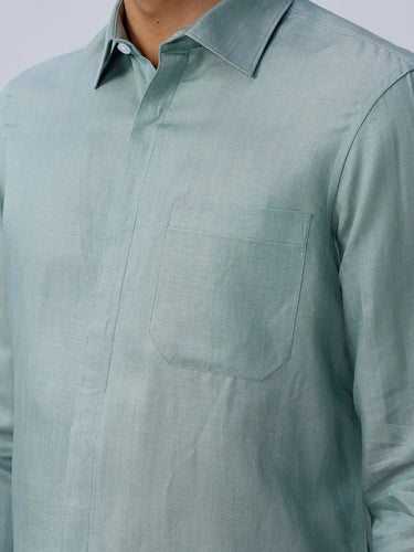 Green Tencel Plain ShirtUnited By Hope