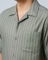 Green Twill Stripes ShirtUnited By Hope