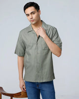 Green Twill Stripes ShirtUnited By Hope
