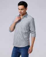 Green and Beige Checks Dobby ShirtUnited By Hope