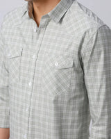 Green and Grey Checks Poplin / Dobby ShirtUnited By Hope