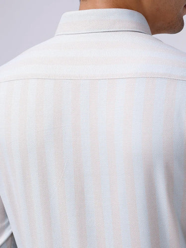 Green and Grey Stripes Dobby ShirtUnited By Hope