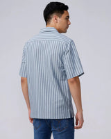 Green and Grey Stripes Waffle Dobby ShirtUnited By Hope