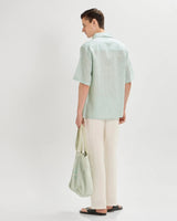 Green oversized striped linen shirtUnited By Hope