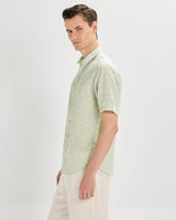 Green printed linen shirtUnited By Hope