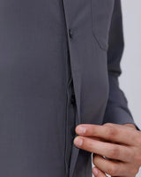 Grey Cotton Tencel Plain ShirtUnited By Hope