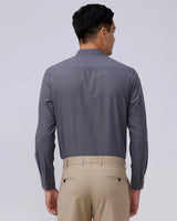 Grey Cotton Tencel Plain ShirtUnited By Hope